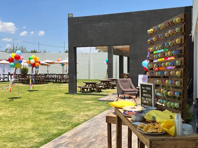 Jardín decorado para una fiesta